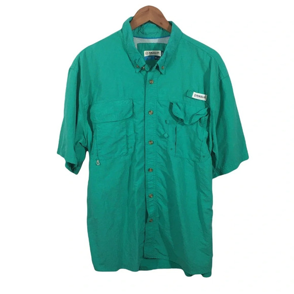 BF717 Mens MAGELLAN Outdoors Mag Wick Fish Gear Vented Button Down Shirt XL - Picture 1 of 5